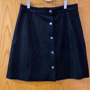 VELVET BUTTON DOWN SKIRT